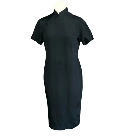 Dresses & Skirts - Vintage 60s Black Handmade Cheongsam Dress